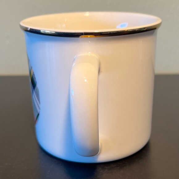 NWT POTTERY BARN Scottish Tartan Plaid Letter “D” Monogram Initial Ceramic Mug - Picture 4 of 11